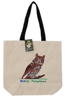 Vollbild Baumwoll Shopper Fairtrade Eule - Reinerlös BirdLife